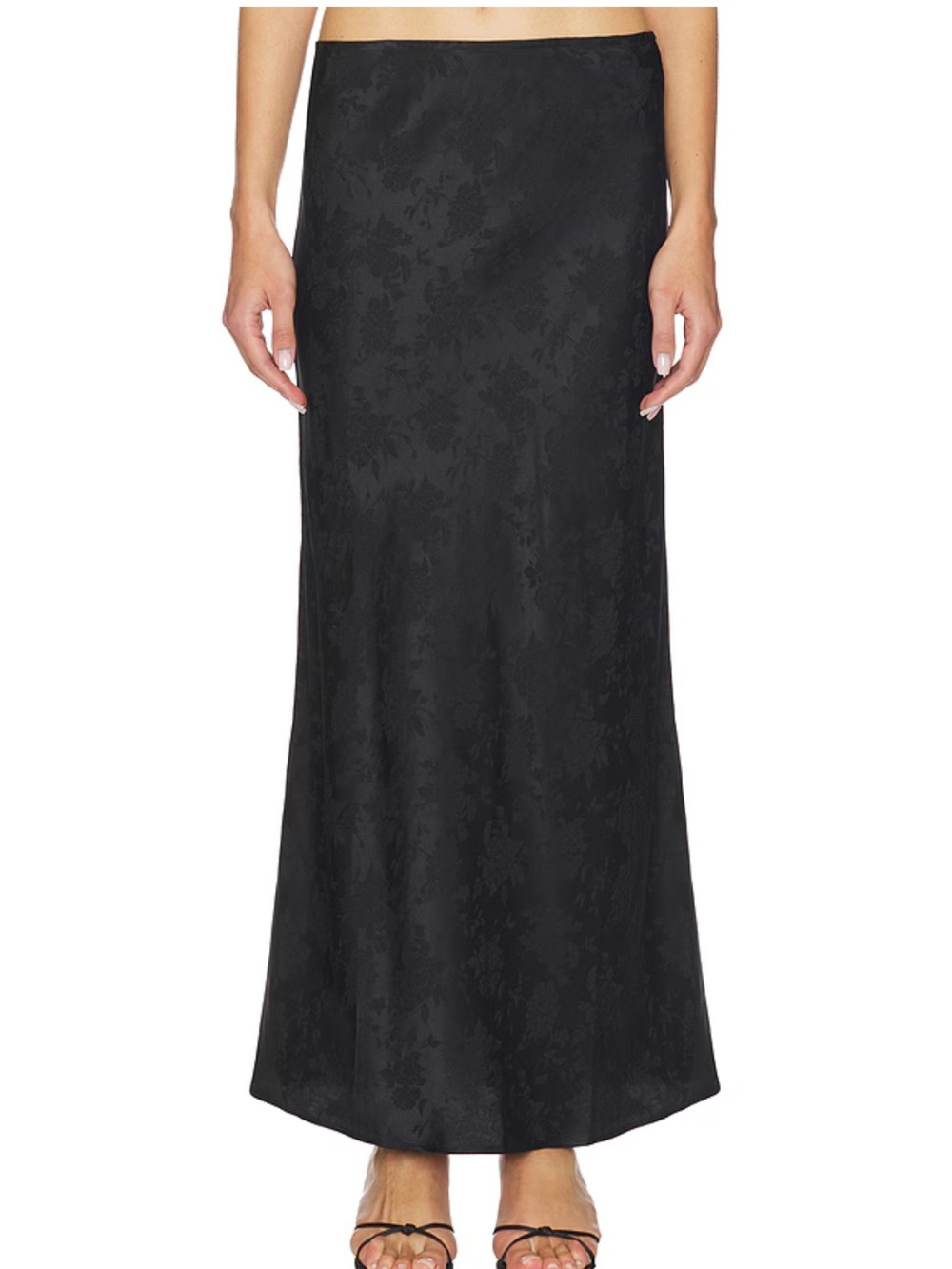 100% Silk Gothic Elegant Full Length Skirt